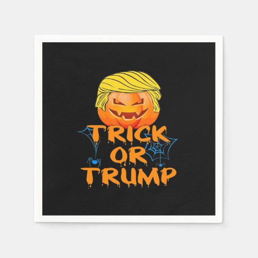 Trumpkin Grappig Ontwerp voor Halloween Servet (Voorkant)