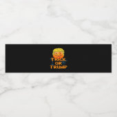 Trumpkin Grappig Ontwerp voor Halloween Waterfles Etiket (Enkel label)