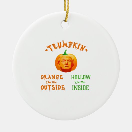 Trumpkin Grappige Halloween Classic Keramisch Ornament (Voorkant)