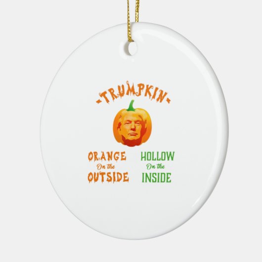 Trumpkin Grappige Halloween Classic Keramisch Ornament (Links)