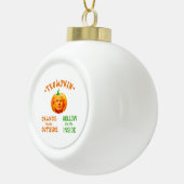 Trumpkin Grappige Halloween Classic Keramische Bal Ornament (Rechts)