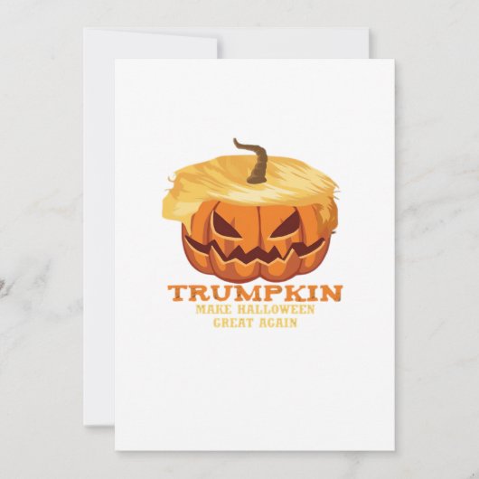 Trumpkin Grappige Halloween Pompoen – Klassieke Ko Feestdagenkaart (Voorkant)