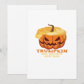 Trumpkin Grappige Halloween Pompoen – Klassieke Ko Feestdagenkaart (Voorkant / Achterkant)