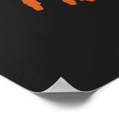 Trumpkin Grinning Donald Trump Halloween Pompoen Poster (Hoek)