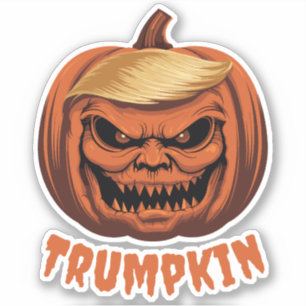 Trumpkin - Grinning Donald Trump Halloween Pompoen Sticker