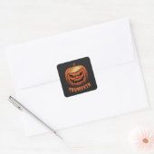 Trumpkin - Grinning Donald Trump Halloween Pompoen Vierkante Sticker (Envelop)