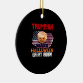 Trumpkin Halloween Classic Keramisch Ornament (Rechts)