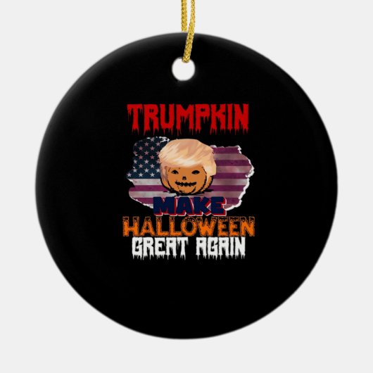Trumpkin Halloween Classic Keramisch Ornament (Voorkant)