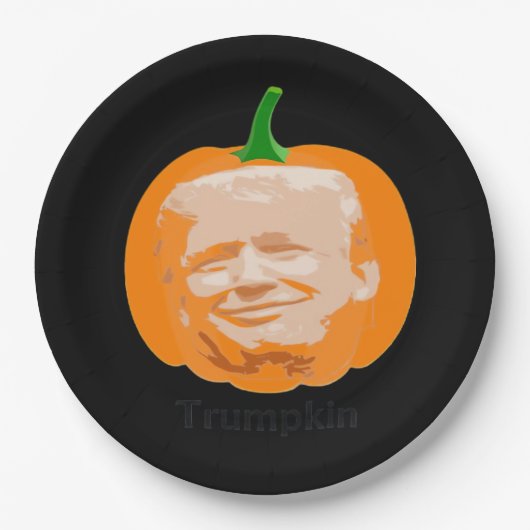 Trumpkin Halloween Classic Papieren Bordje (Voorkant)