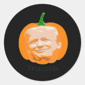 Trumpkin Halloween Classic Ronde Sticker (Voorkant)