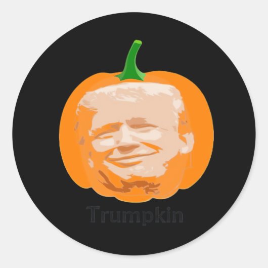 Trumpkin Halloween Classic Ronde Sticker (Voorkant)