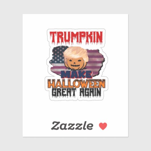 Trumpkin Halloween Classic Sticker (Vel)