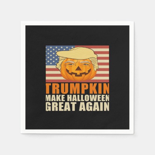 Trumpkin Halloween Funny Classic & Basic Design Servet (Voorkant)