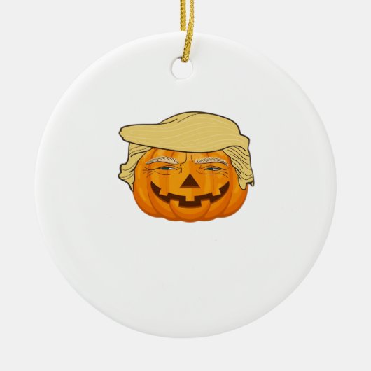 Trumpkin Halloween Funny Classic – Basic Fall Slot Keramisch Ornament (Voorkant)