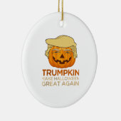 Trumpkin Halloween Funny Classic Keramisch Ornament (Rechts)