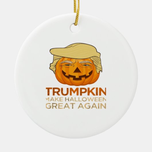 Trumpkin Halloween Funny Classic Keramisch Ornament (Voorkant)