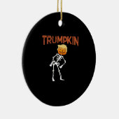 Trumpkin Halloween Funny Classic Keramisch Ornament (Rechts)