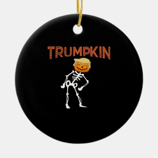 Trumpkin Halloween Funny Classic Keramisch Ornament (Voorkant)