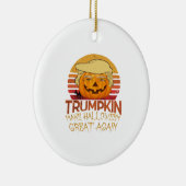 Trumpkin Halloween Funny Classic Keramisch Ornament (Rechts)