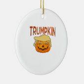 Trumpkin Halloween Funny Classic - Luiaard Masker  Keramisch Ornament (Rechts)