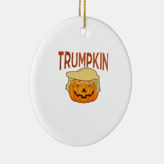 Trumpkin Halloween Funny Classic - Luiaard Masker  Keramisch Ornament (Rechts)