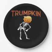 Trumpkin Halloween Funny Classic Papieren Bordje (Voorkant)
