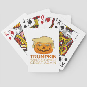 Trumpkin Halloween Funny Classic Pokerkaarten