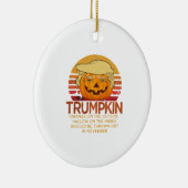 Trumpkin Halloween Funny Classic - Politieke Pumpk Keramisch Ornament (Rechts)