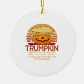 Trumpkin Halloween Funny Classic - Politieke Pumpk Keramisch Ornament (Voorkant)