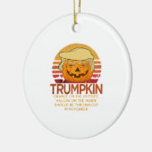 Trumpkin Halloween Funny Classic - Politieke Pumpk Keramisch Ornament (Links)
