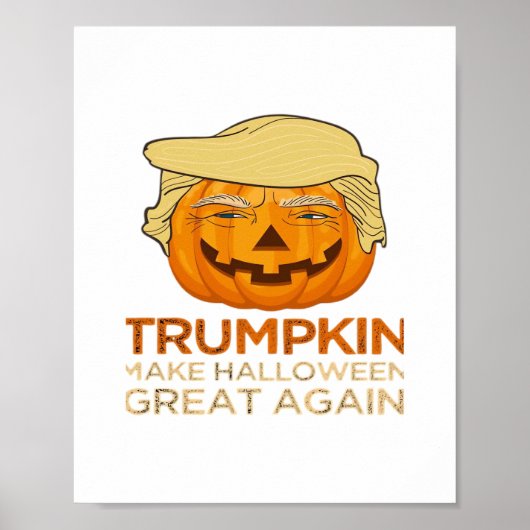 Trumpkin Halloween Funny Classic Poster (Voorkant)