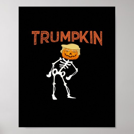 Trumpkin Halloween Funny Classic Poster (Voorkant)