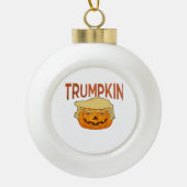 Trumpkin Halloween Funny Classic – Sloth Mask Desi Keramische Bal Ornament (Voorkant)