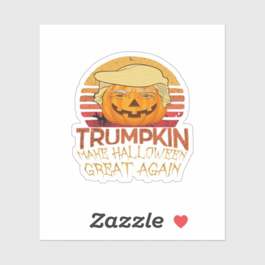 Trumpkin Halloween Funny Classic Sticker (Vel)