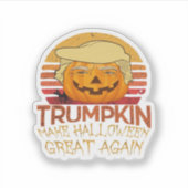 Trumpkin Halloween Funny Classic Sticker (Voorkant)