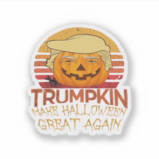 Trumpkin Halloween Funny Classic Sticker (Voorkant)
