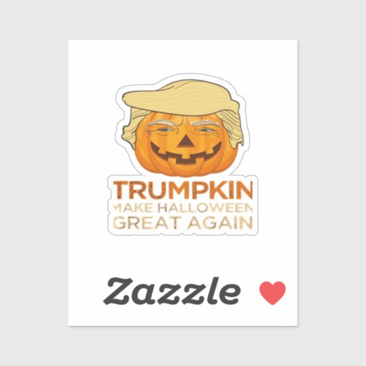 Trumpkin Halloween Funny Classic Sticker (Vel)