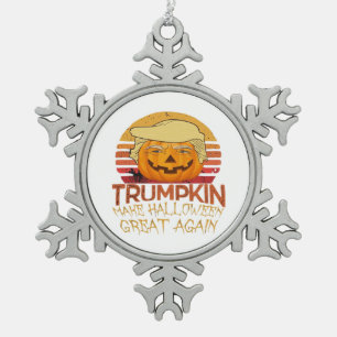 Trumpkin Halloween Funny Classic Tin Sneeuwvlok Ornament