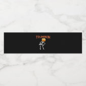 Trumpkin Halloween Funny Classic Waterfles Etiket (Enkel label)