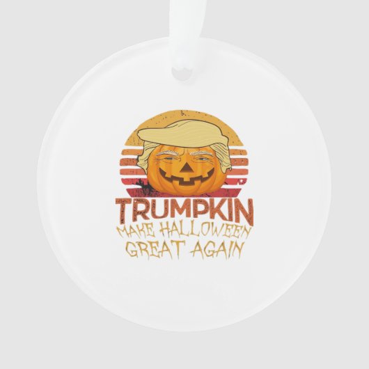 Trumpkin Halloween Grappig Klassiek Ornament (voorkant)