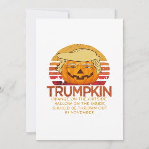 Trumpkin Halloween Grappig Klassiek – Politieke Po Feestdagenkaart