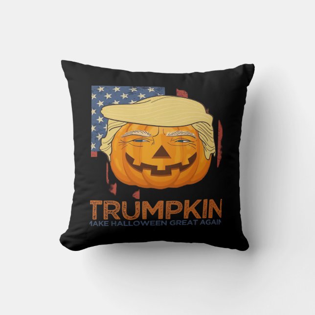 Trumpkin Halloween grappig ontwerp Kussen (Voorkant)