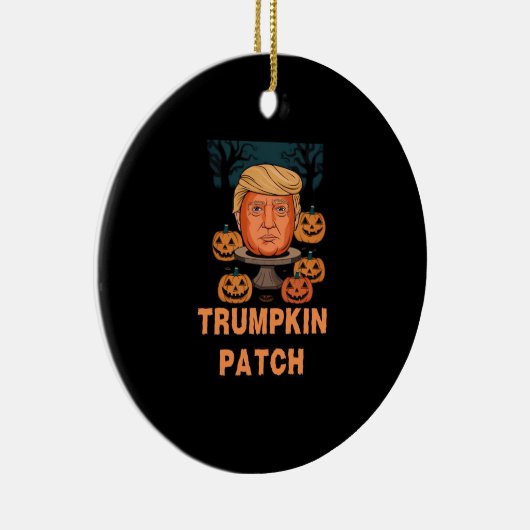 Trumpkin Halloween - Grappige politieke pompoen De Keramisch Ornament (Rechts)