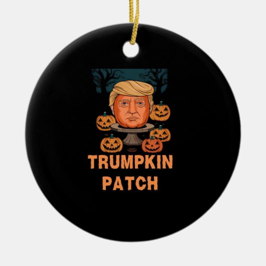 Trumpkin Halloween - Grappige politieke pompoen De Keramisch Ornament (Voorkant)