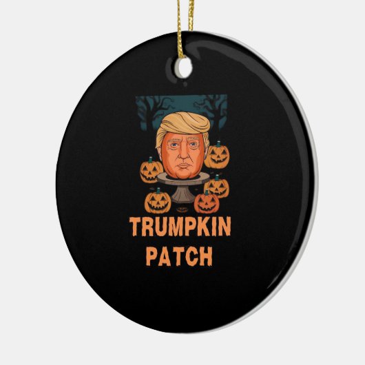 Trumpkin Halloween - Grappige politieke pompoen De Keramisch Ornament (Links)