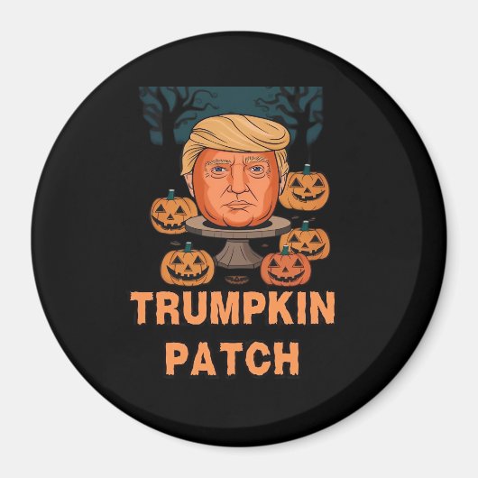 Trumpkin Halloween - Grappige politieke pompoen De Magneet (Voorkant)