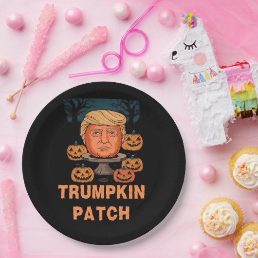 Trumpkin Halloween - Grappige politieke pompoen De Papieren Bordje (Feest)
