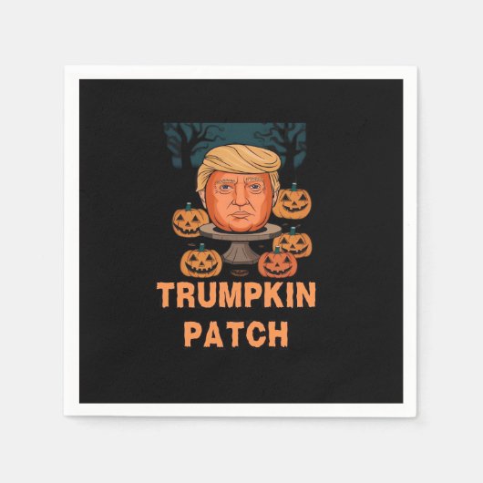 Trumpkin Halloween - Grappige politieke pompoen De Servet (Voorkant)