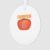 Trumpkin Halloween Jack O Lantern Grafisch Grappig Ornament (voorkant)
