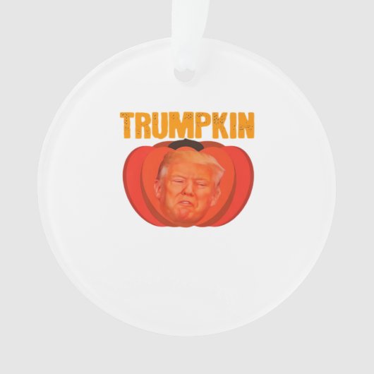 Trumpkin Halloween Jack O Lantern Grafisch Grappig Ornament (voorkant)
